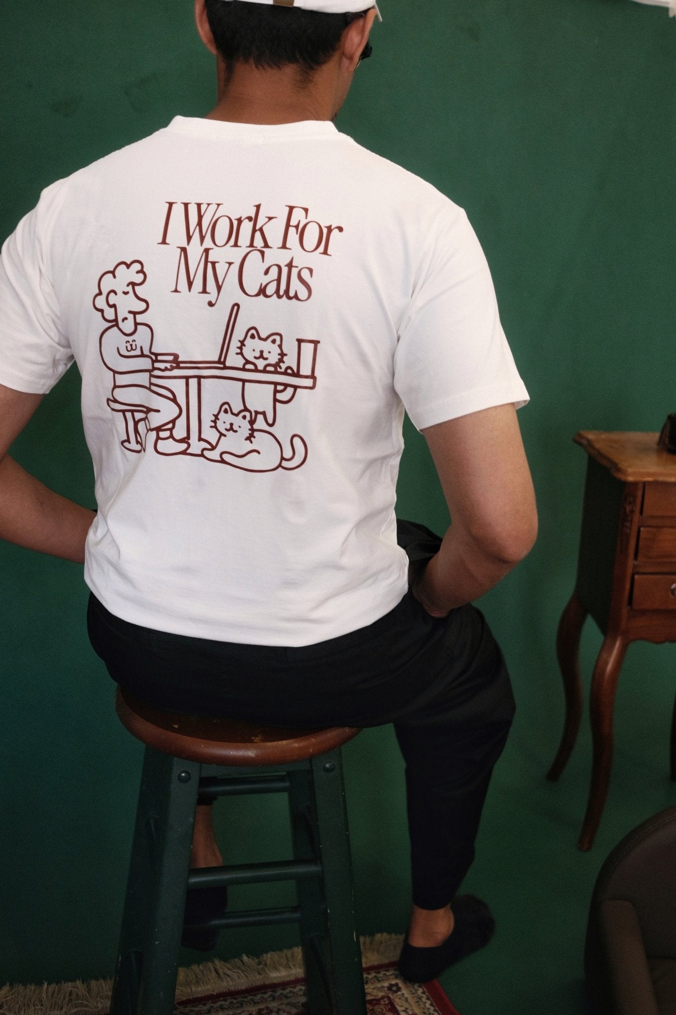 I WORK FOR MY CATS T-Shirt - PawPal